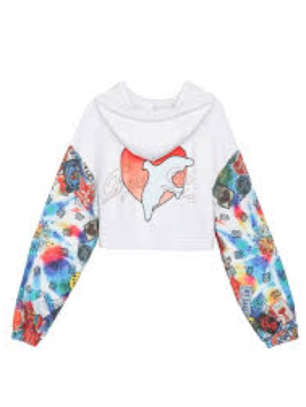 Boys Tie-Danna Alex Zip hoodie bedazzled logo size xs/s NWOT